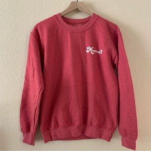 Arrow Folk Co. Mama Sweatshirt Crew Neck Red S/M Pull Over